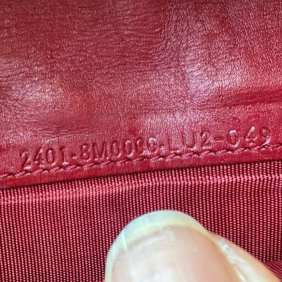 FENDI Vintage Zucca Red and Tan Canvas Snap Wallet W/Dust Bag - Picture 9 of 15